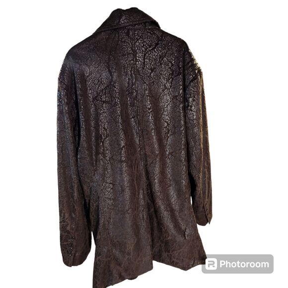 Stacy Adams Brown Textured Men's Jacket - Picture 2 of 8